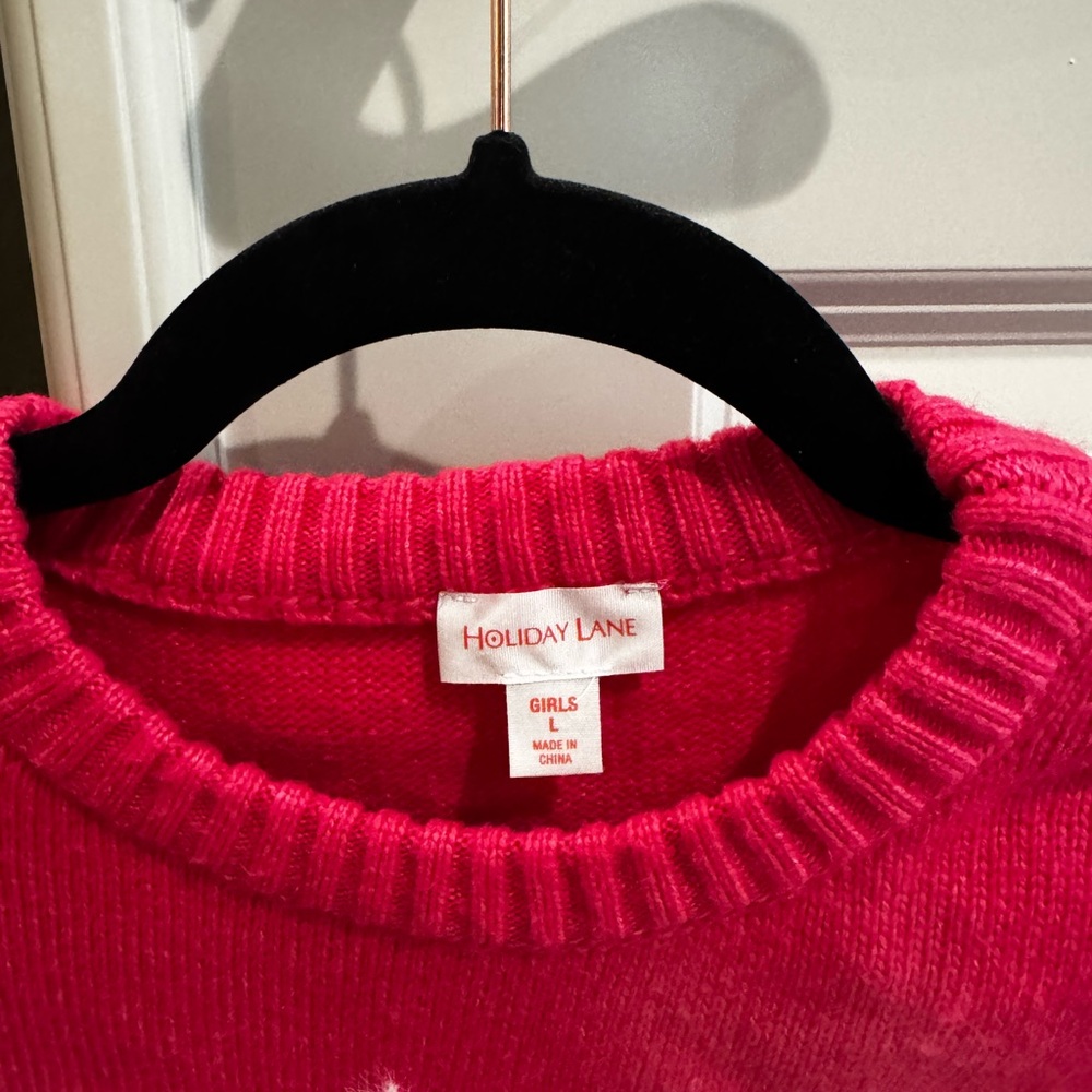 Holiday Lane Girls Pink Sweater - Picture 2 of 2